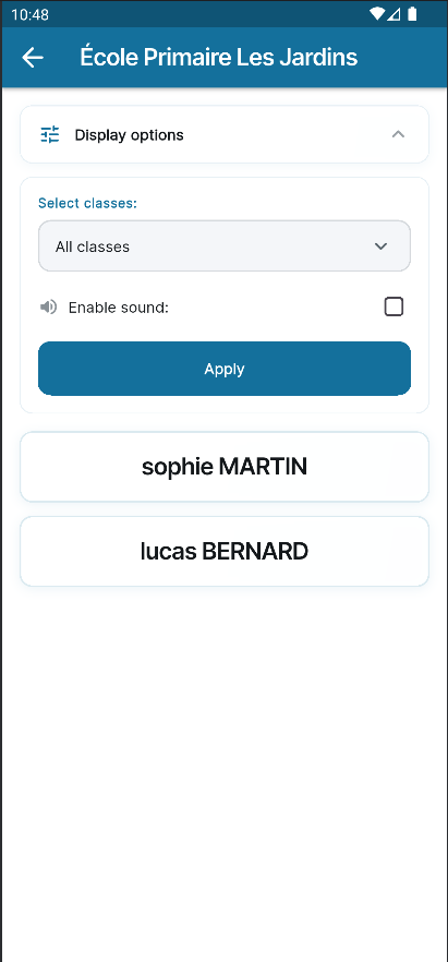Safe Exit Business - Application Établissement
